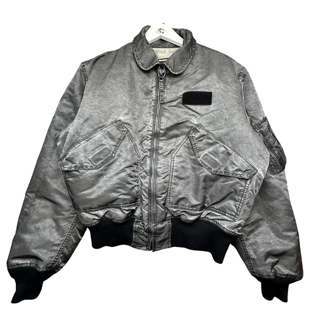 Alpha Industries CWU 45/P Flight Bomber Jacket Mens Medium MA-1 Insulated Gray